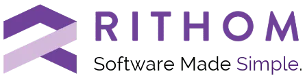 Rithom logo with catchphrase Software Made Simple