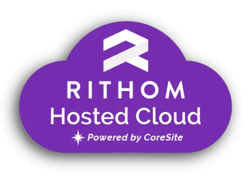 Rithom Hosted Cloud Logo Rithom Hosted Cloud logo – powered by CoreSite, secure cloud hosting for Odoo and custom business solutions